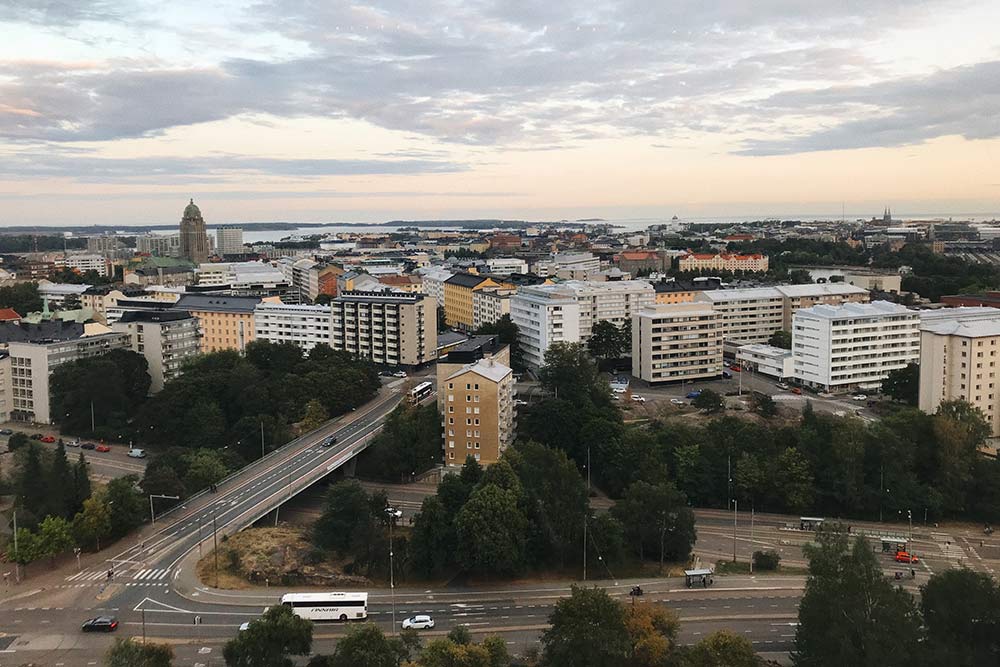 Неоткрыточный вид на Хельсинки