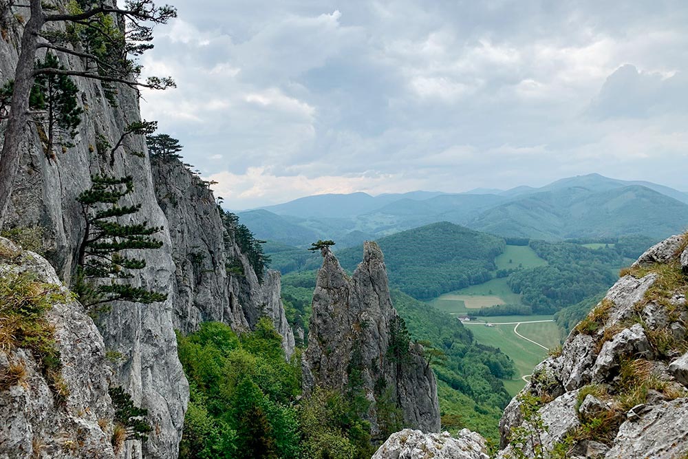 Вид на долину со Шнеберга — самого высокого горного массива Нижней Австрии