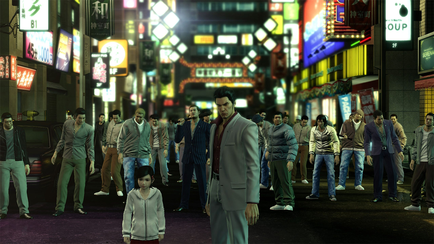 В Yakuza Kiwami первую часть перенесли на рельсы Yakuza 0, поэтому играется и выглядит она почти так же. Разве что лоск восьмидесятых сменился мрачностью нулевых