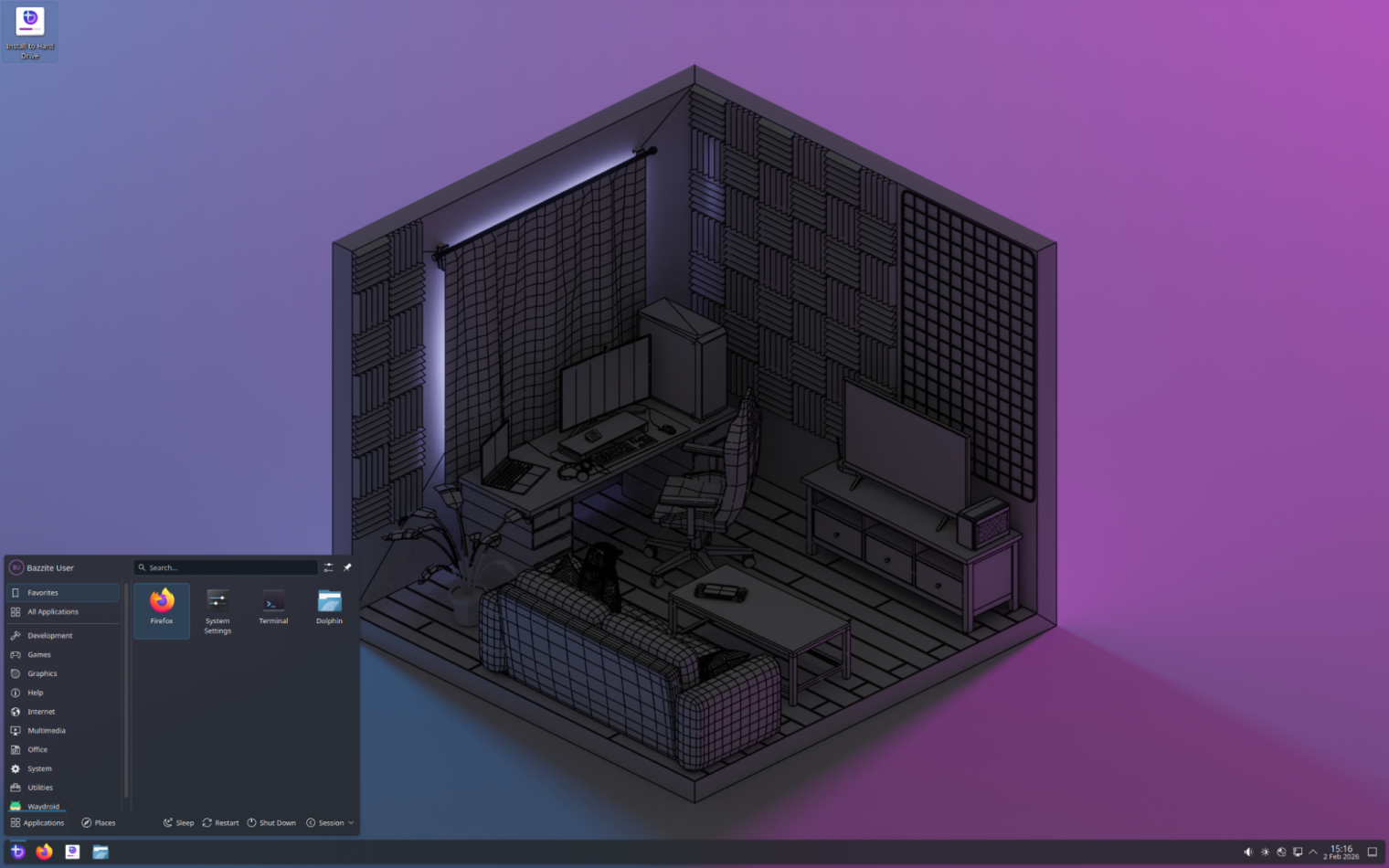Так выглядит Bazzite в режиме установки. © Distrowatch