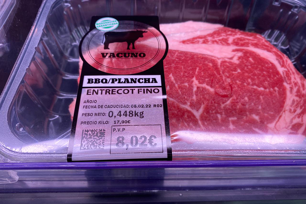 Но и в самом Mercadona антрекот уже дороже, 17,9 € за кг