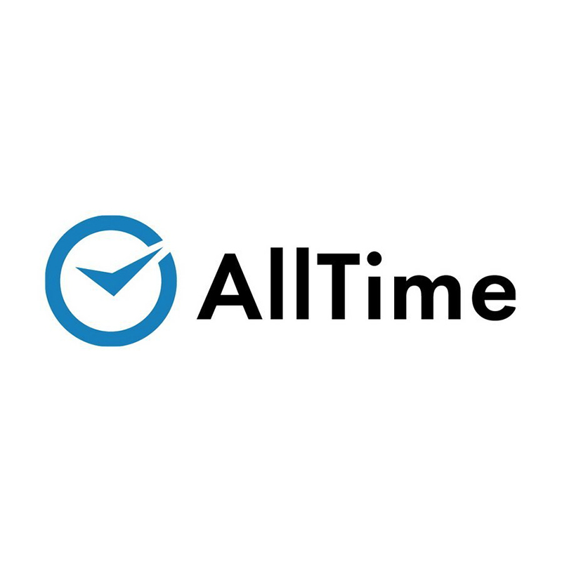Логотип AllTime и новый логотип Сбера визуально схожи: часы со стрелками у AllTime и галочка в круге у Сбера