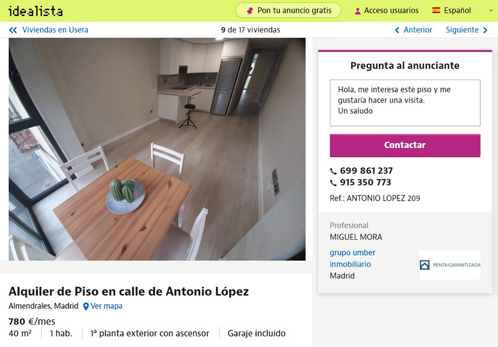 Похожую квартиру в спальном районе с поэтичным названием Усера можно снять за 780 €
