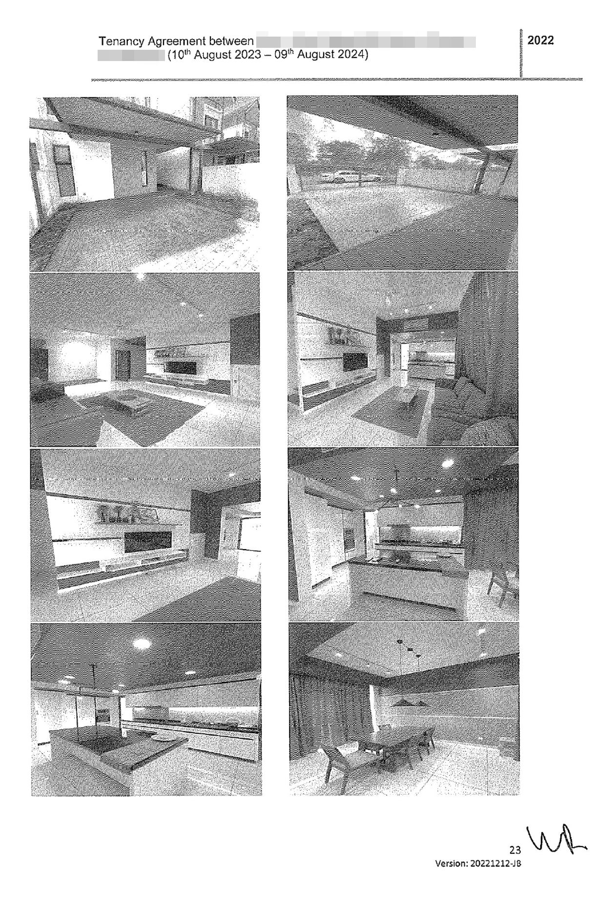 Еще в контракт добавили фотографии каждого помещения дома в том виде, в котором мы их приняли