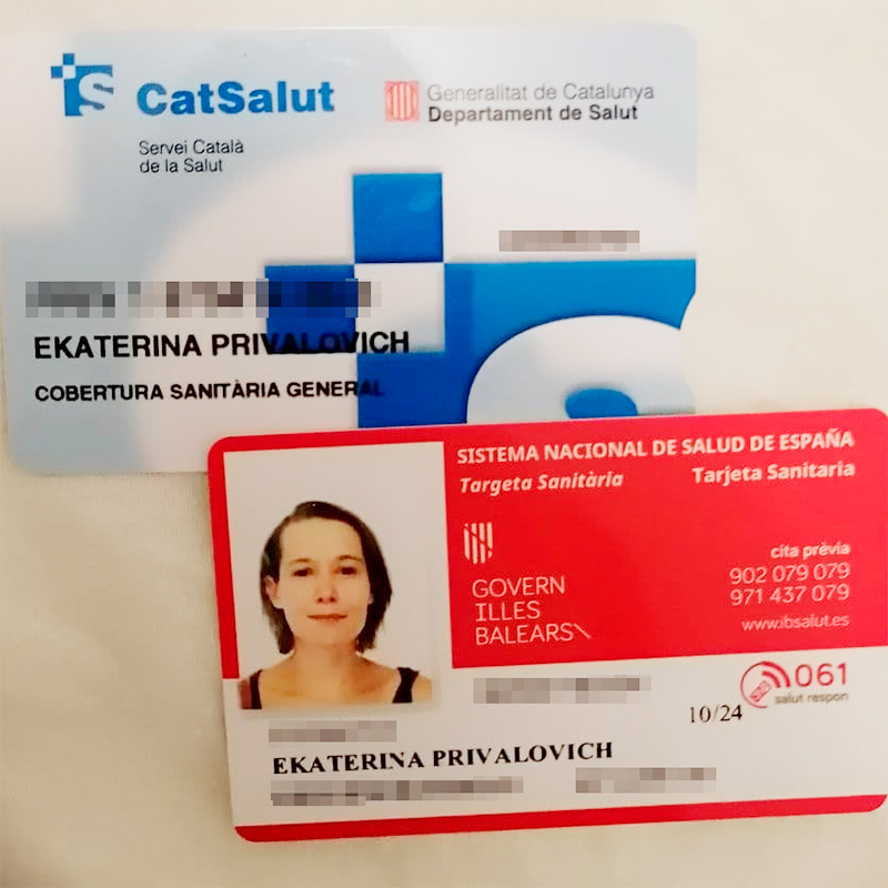 Так выглядят медкарты в разных регионах. В Каталонии медицинская система называлась CatSalut. На Балеарах, соответственно, IBSalut