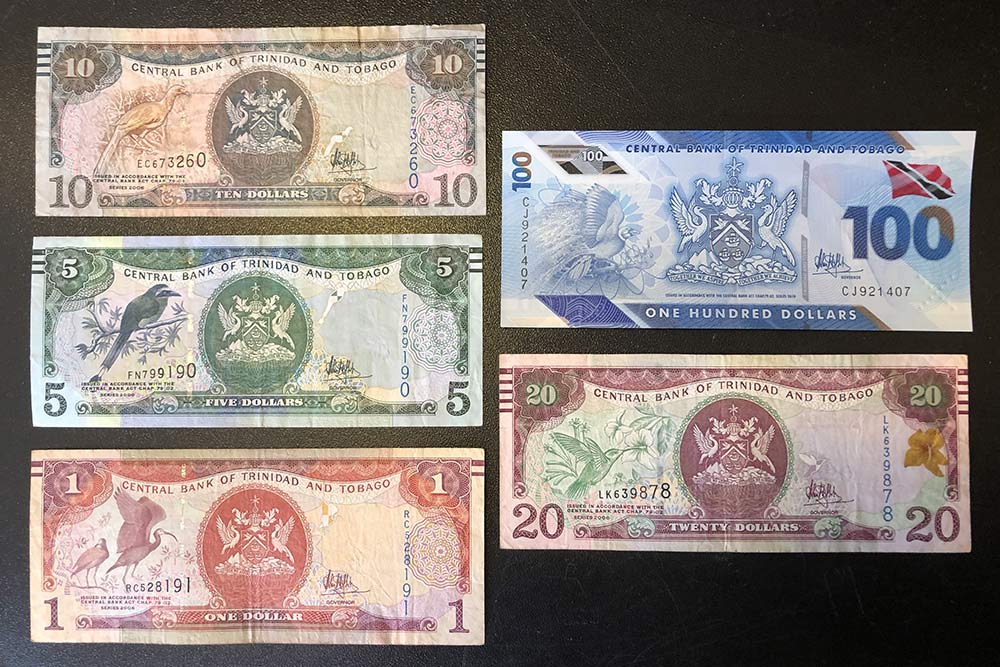 Доллары Тринидада и Тобаго. Это купюры для моей коллекции
