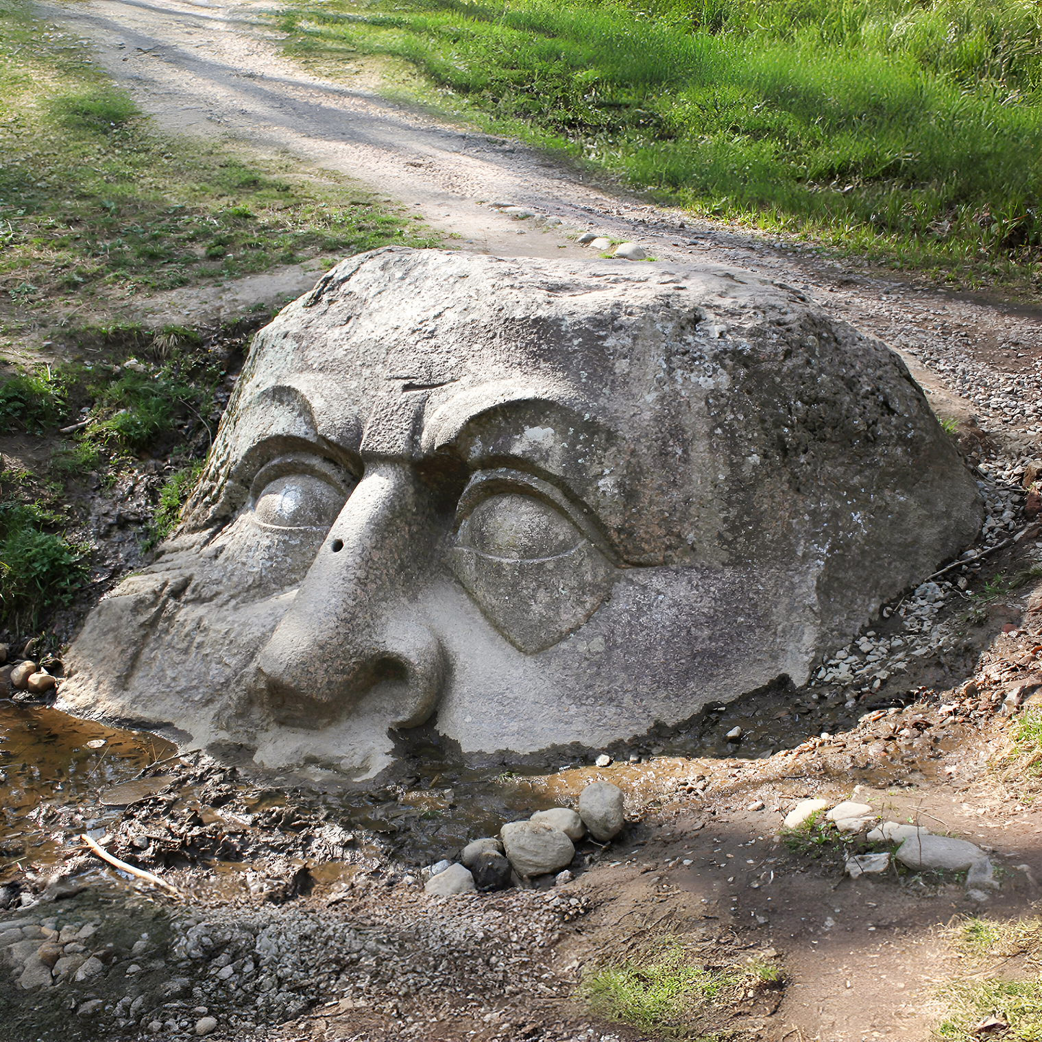 Мистическая каменная голова