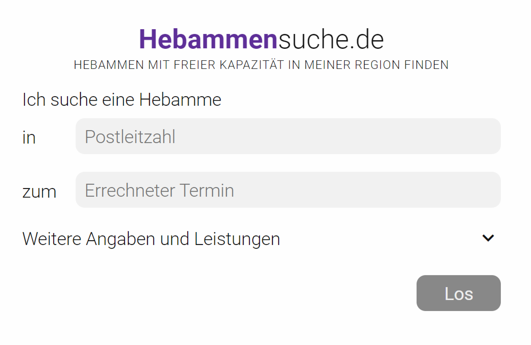Фильтра на сайте поиска хебамм всего два — почтовый индекс и плановая дата родов