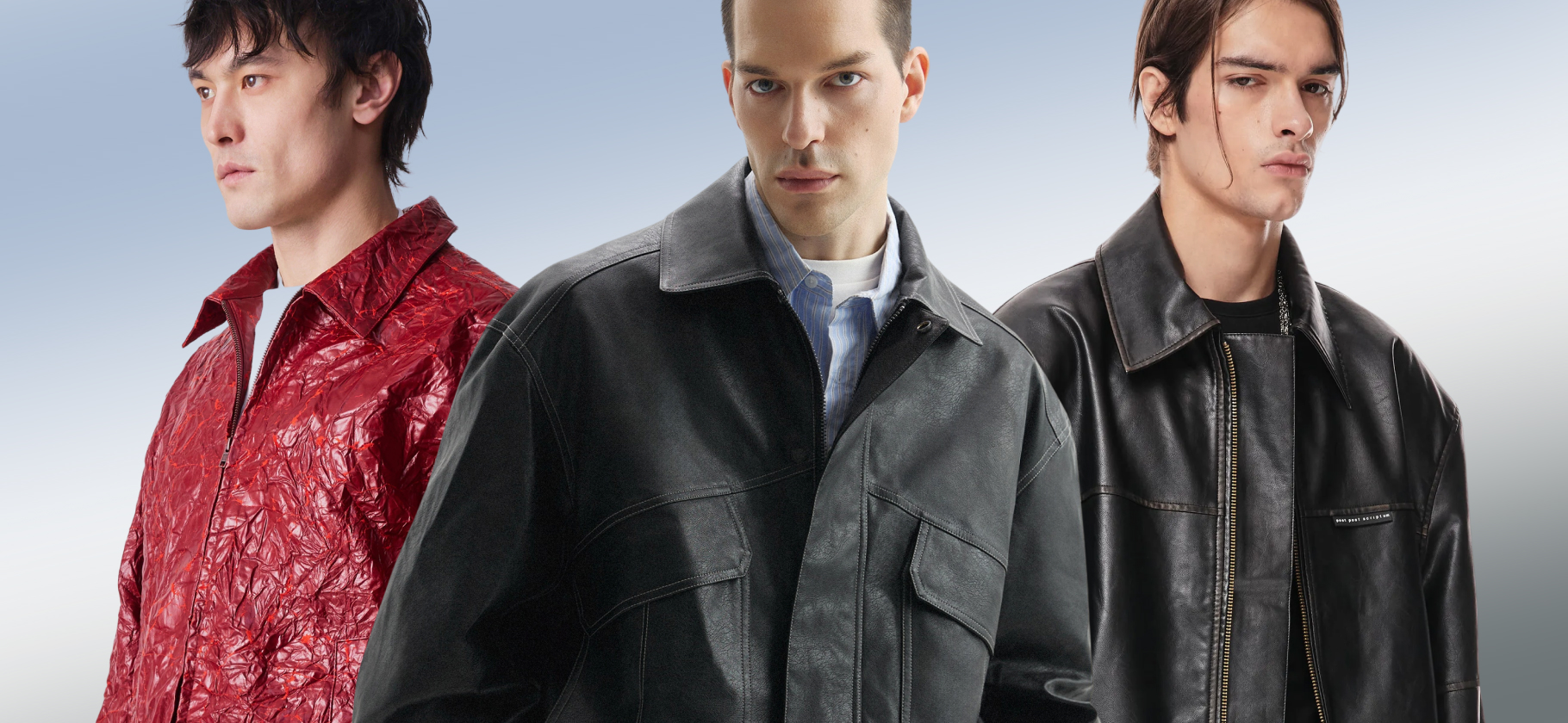 Только не косуха! Есть более акту­аль­ные силуэты кожа­ных курток для мужчин