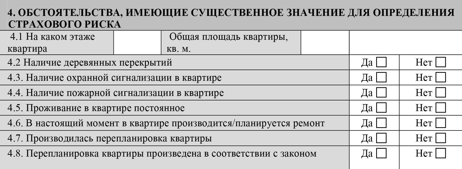 В анкете на страхование СК «Пари» отмечает, что сдача квартиры в аренду или наем имеет существенное значение для страховщика при определении тарифа