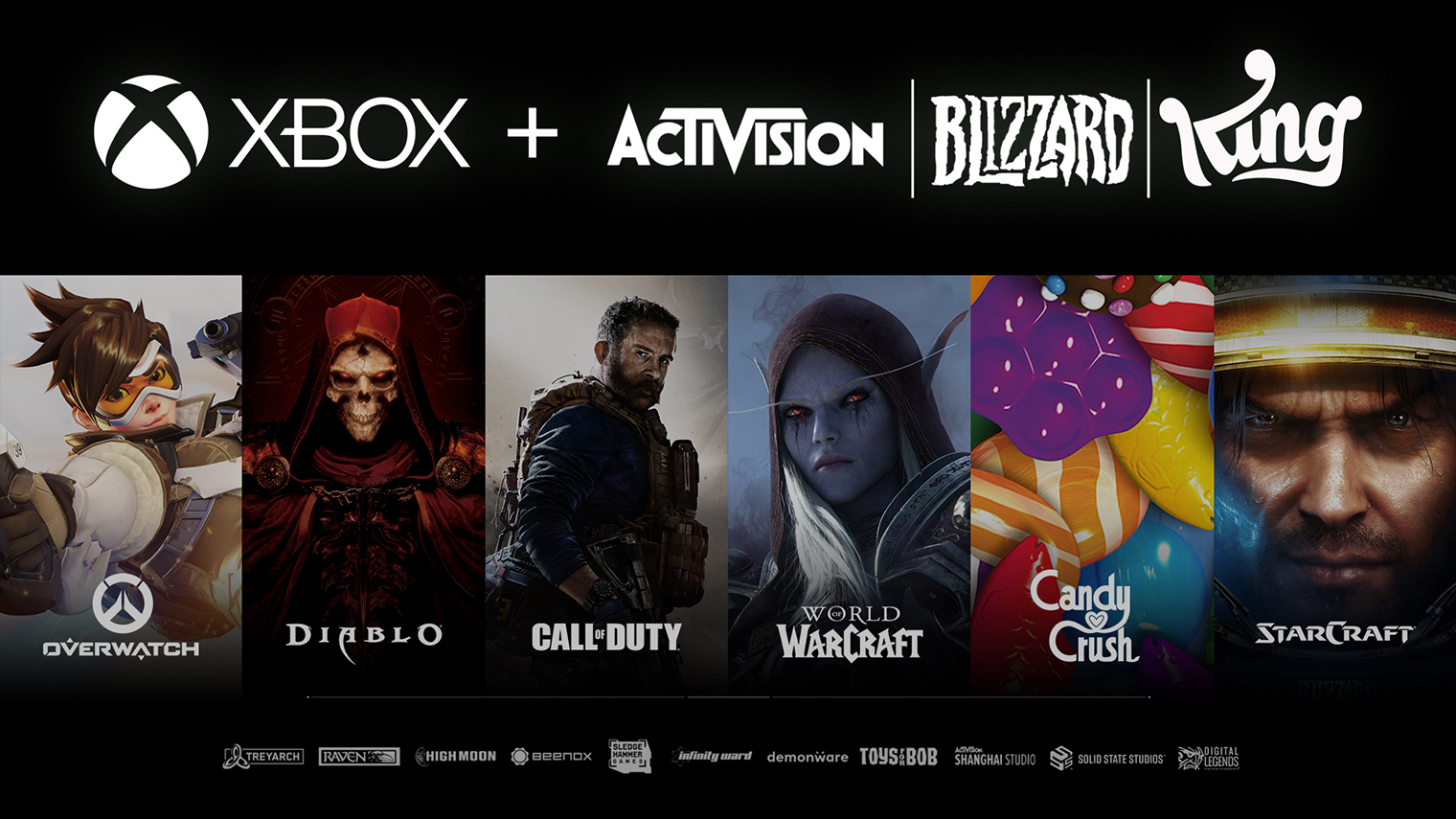 Серии и студии, которые станут частью Microsoft Gaming. Источник: Microsoft