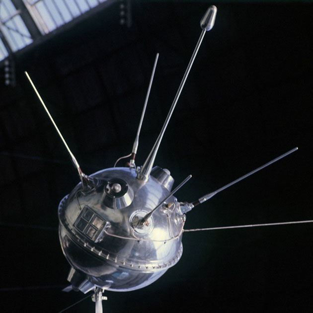 Макет станции «Луна-1». Источник: Alexander Mokletsov / RIA Novosti archive / Wikimedia Commons