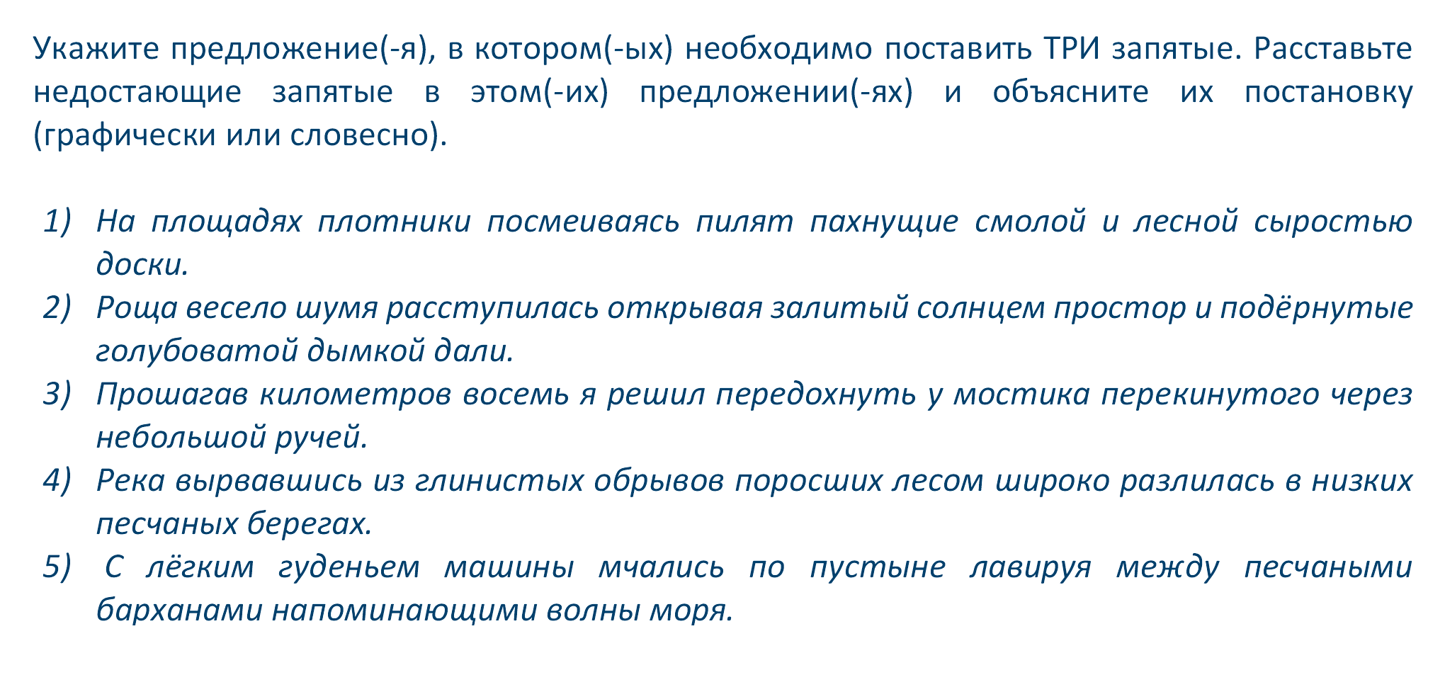 Одно из вступительных заданий по русскому языку для восьмого класса. Источник: letovo.ru