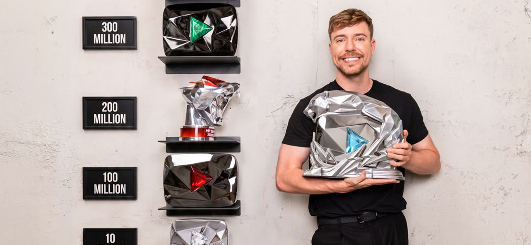 MrBeast первым в истории YouTube набрал 500 млн подписчиков — за это ему подарили уникальную «кнопку»
