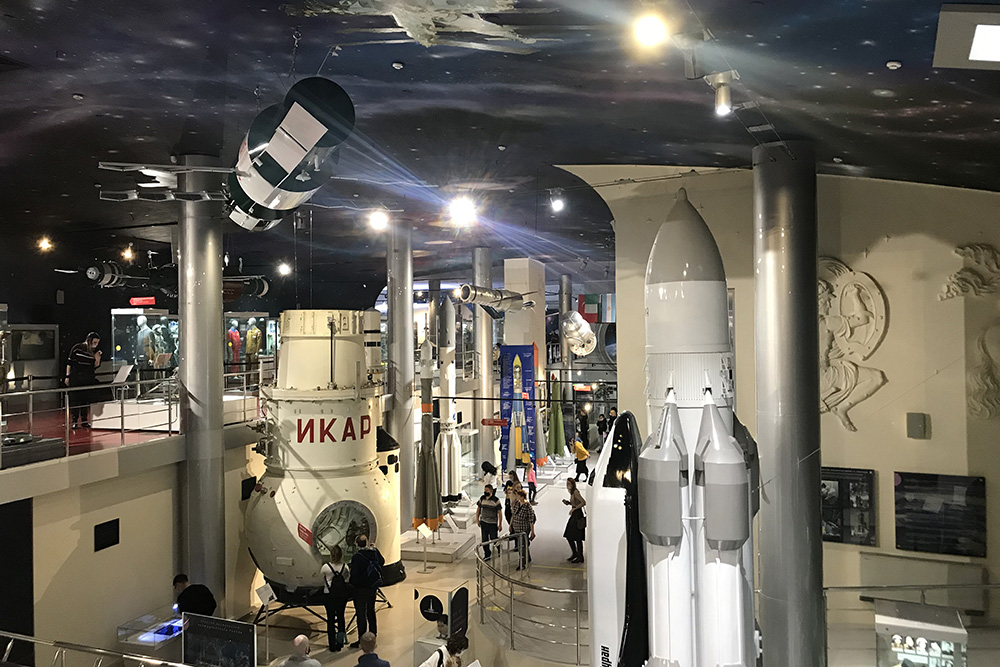 Так выглядит основной зал Музея космонавтики
