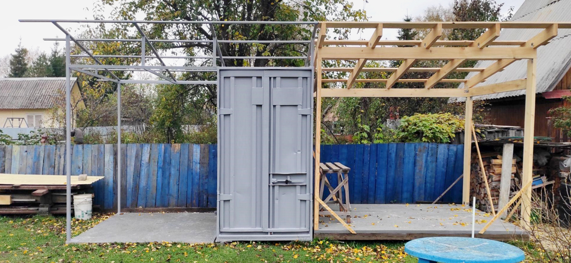 Как я потратил три лета, чтобы сделать хозблок и мангаль­ную зону на даче