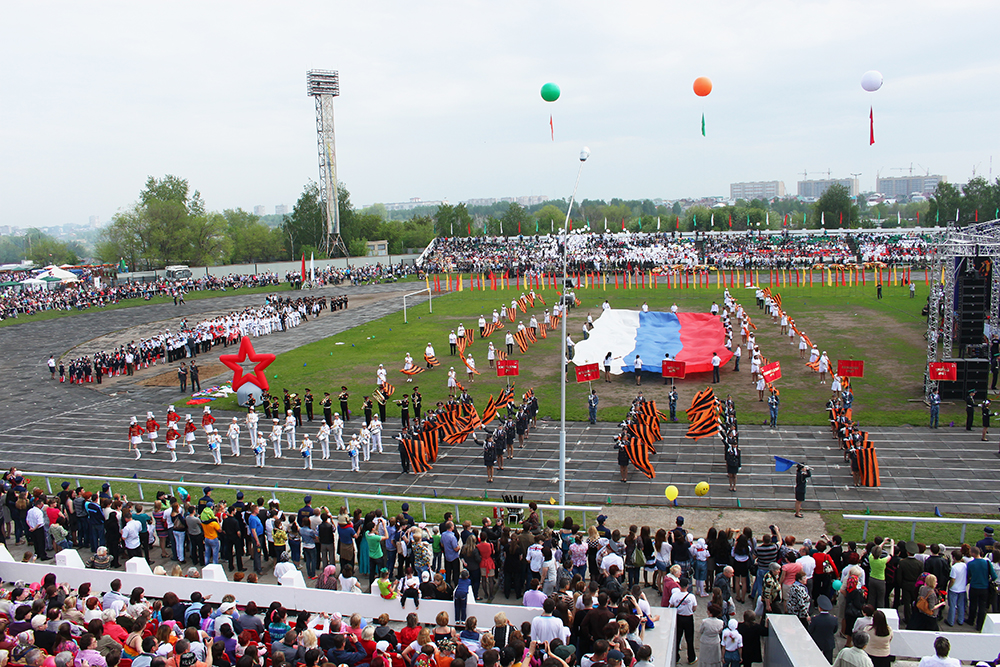 Ежегодно на стадионе проводят праздничное мероприятие в честь Дня Победы