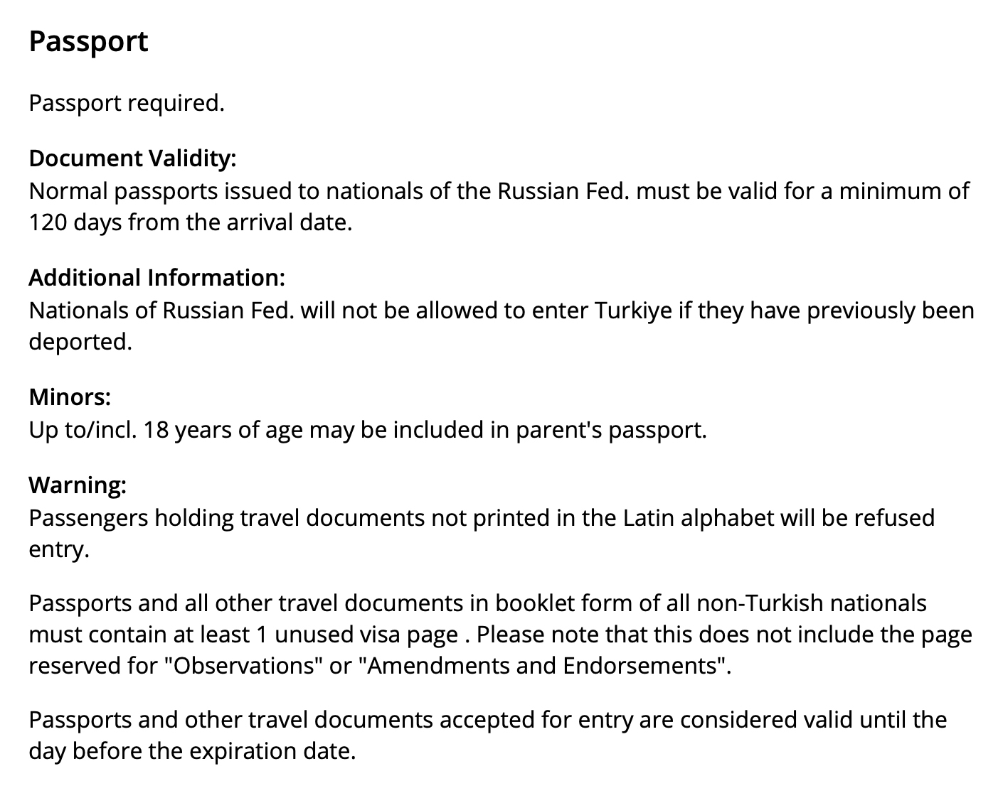 В базе данных United указано, что срок действия паспорта для поездки в Турцию должен быть минимум 120 дней. Источник: united.com