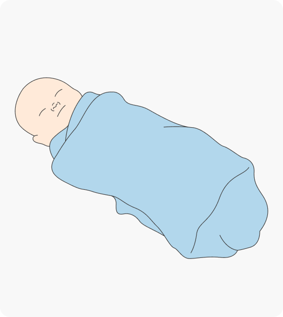 Спеленутый ребенок всегда должен спать на спине. Это самое безопасное положение