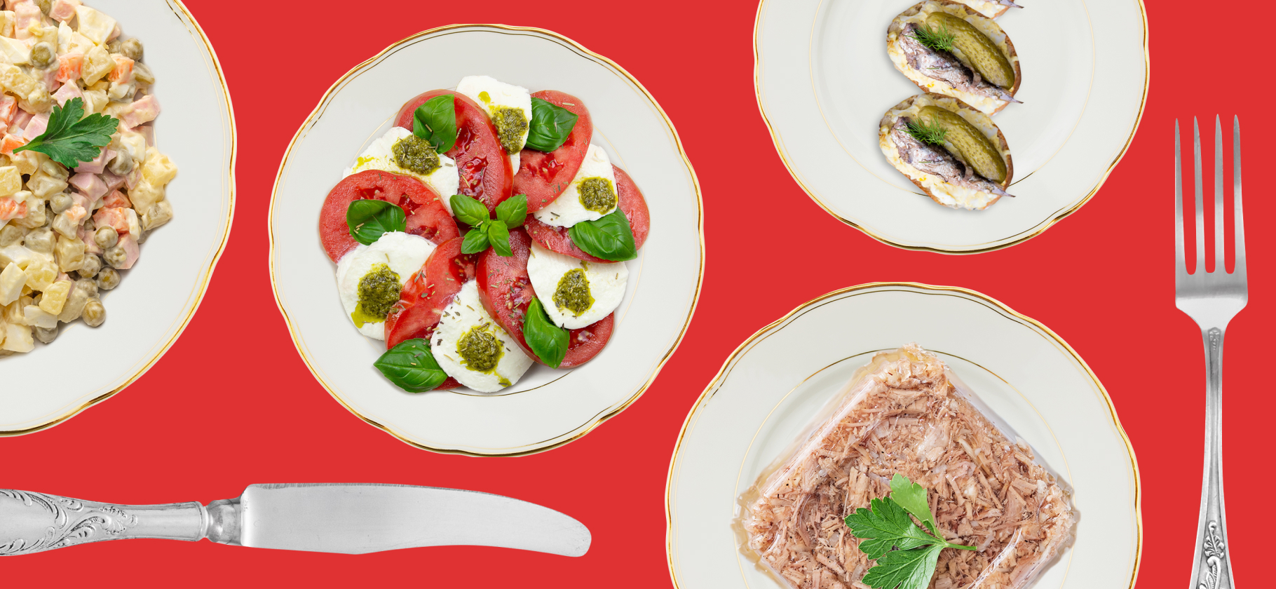 Тартинки со шпротами и оливье с бужениной: рецепты нашей любимой новогодней еды