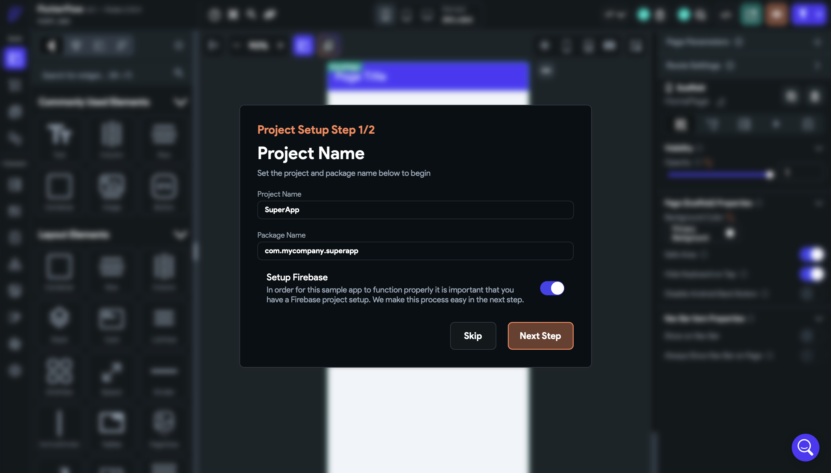 Проект будет создан, а система попросит настроить окружения и подключить базу данных Firebase. В примере этот шаг можно пропустить, но в реальном проекте необходимо следовать инструкции, иначе пользователи не смогут регистрироваться и добавлять задачи в список