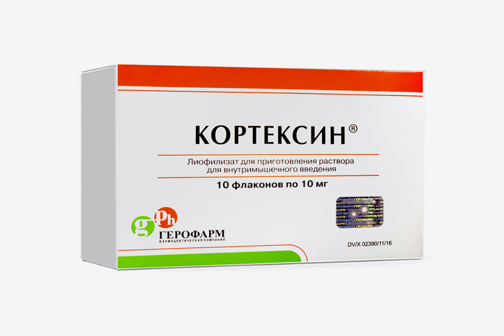 «Кортексин» продается в дозировке 5⁠—⁠10 мг в упаковках по 10 ампул. Цена зависит от количества действующего вещества в ампулах