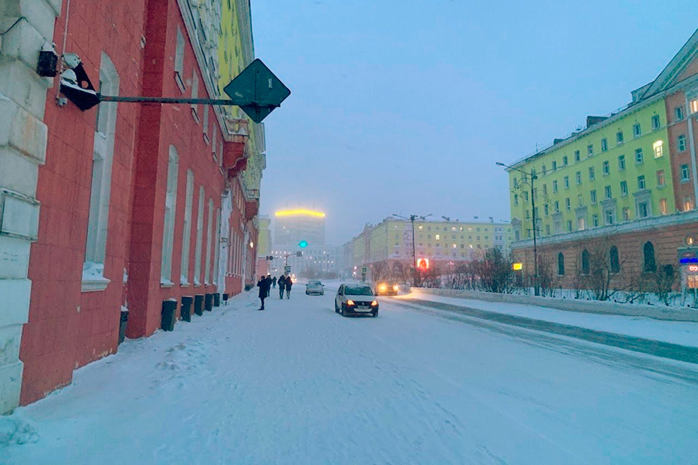 Ленинский проспект зимой