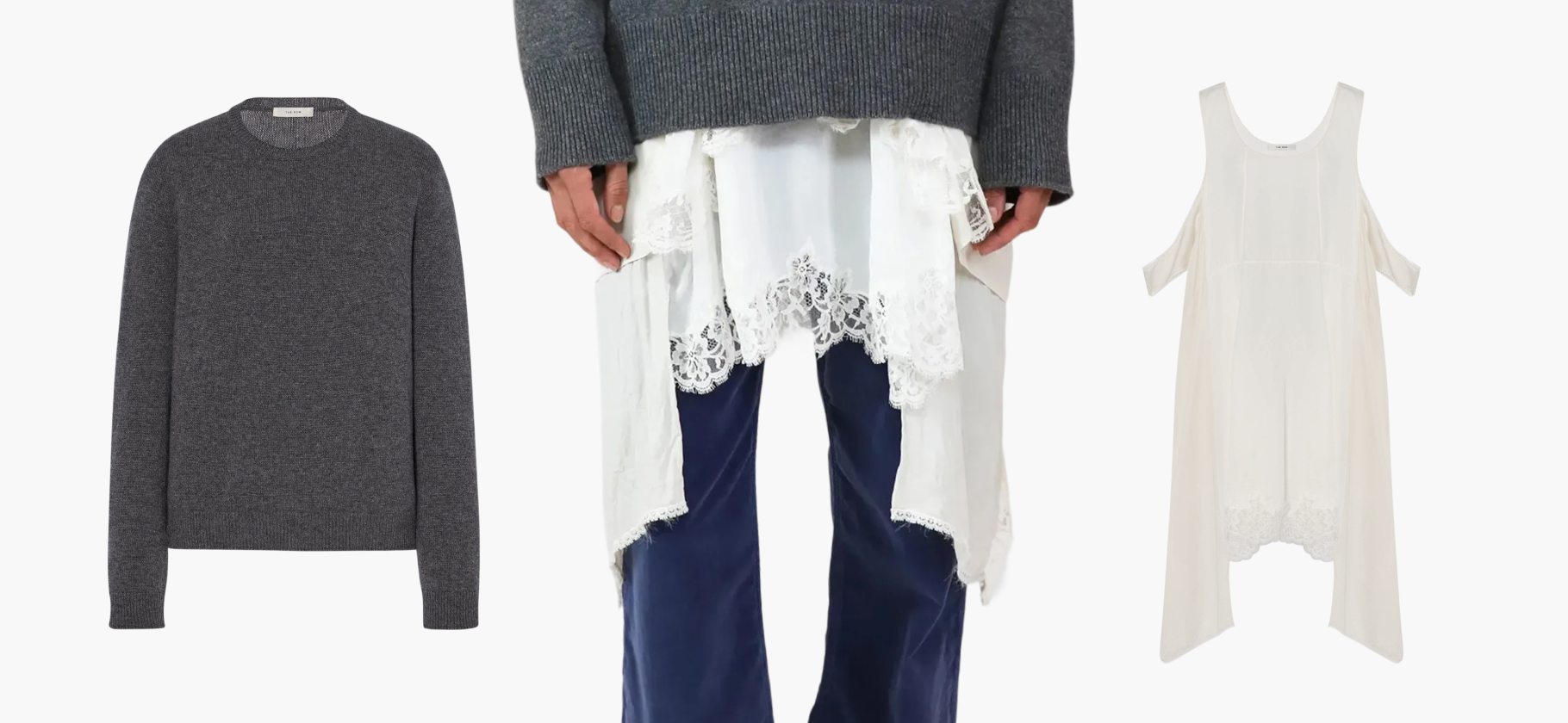 Это будет повсюду: свитер с торчащим кружевом (спасибо, The Row!)