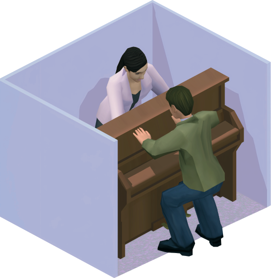 Как обустроить комнату с пианино и выходом на балкон для двух разнополых детей