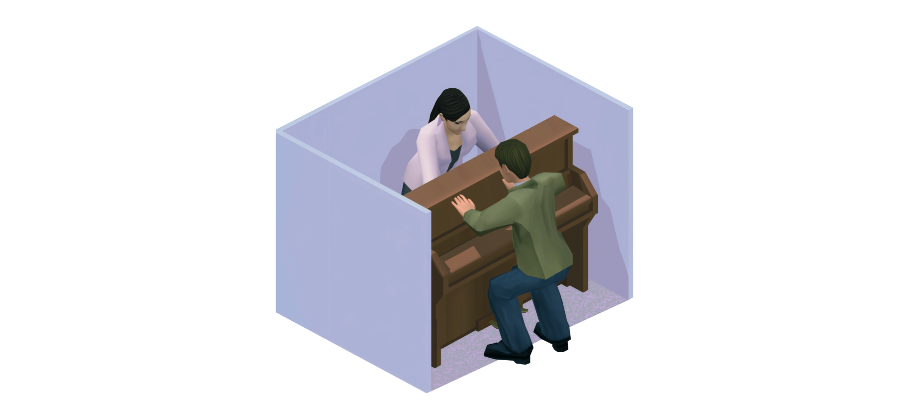 Как обустроить комнату с пианино и выходом на балкон для двух разнополых детей