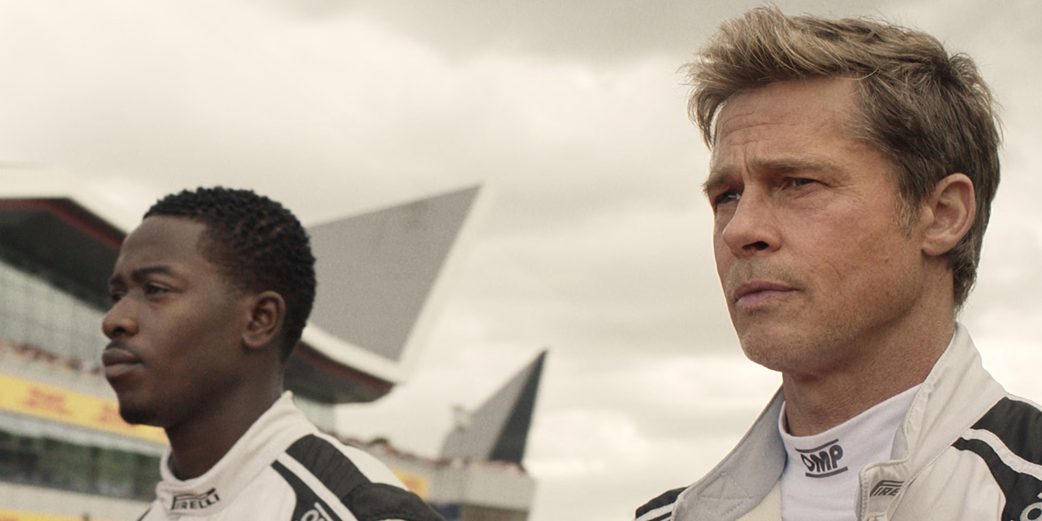 Фильм снимали на реальных трассах «Формулы-1», а актеры даже участвовали в церемониях награждения рядом с настоящими гонщиками. Кадр: Apple