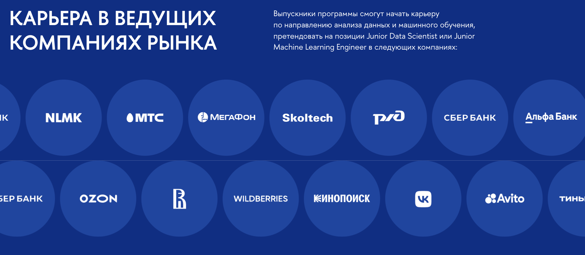 Компании, где есть вакансии для специалистов Data Science. Источник: hse.ru