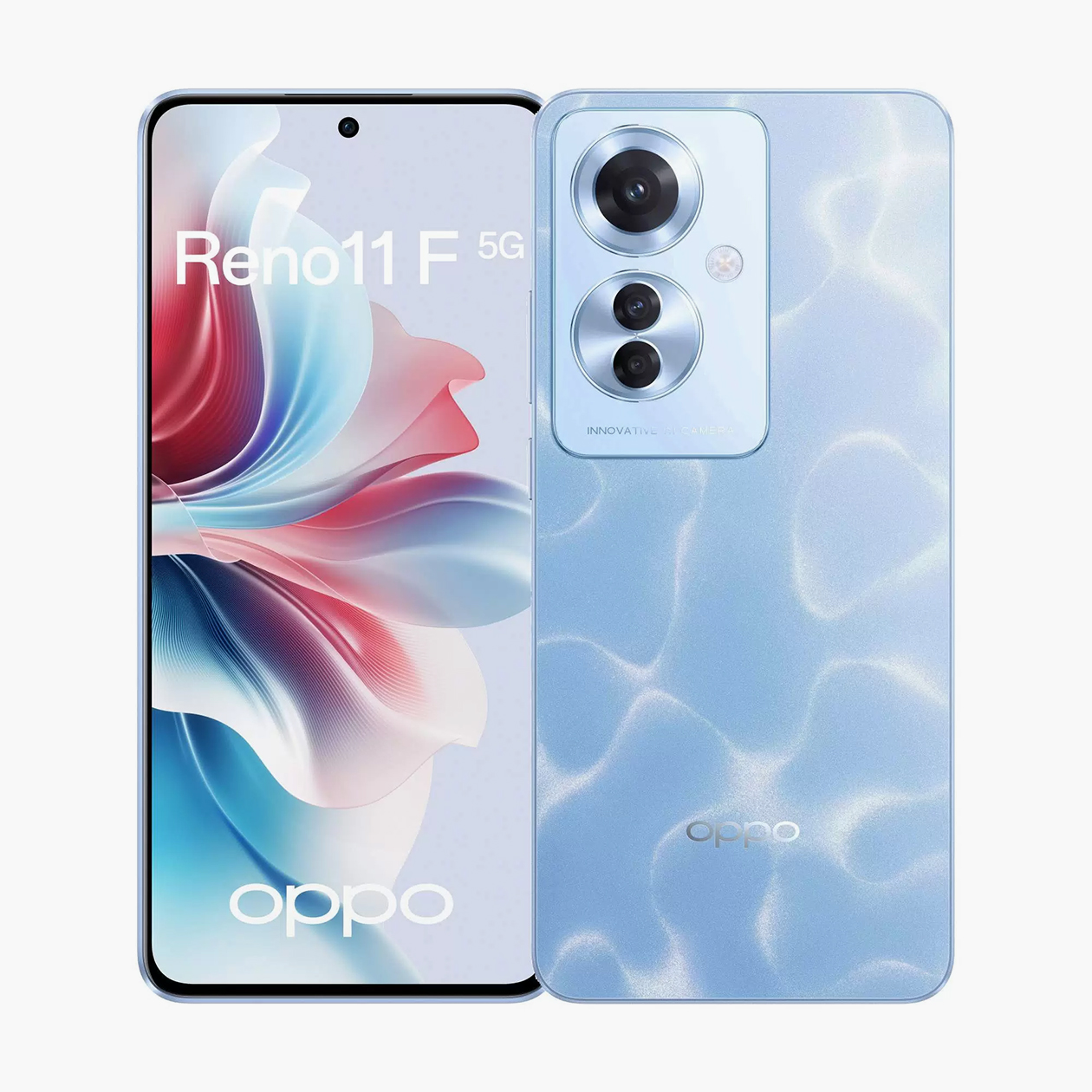 Oppo Reno 11 F — плоские грани и экран без скруглений по бокам, матовый пластиковый корпус