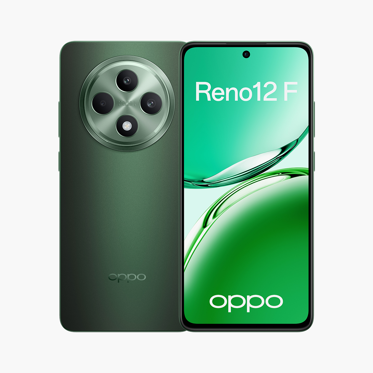 Oppo Reno 12 F отличается другой формой блока камер и более широкой нижней рамкой экранами