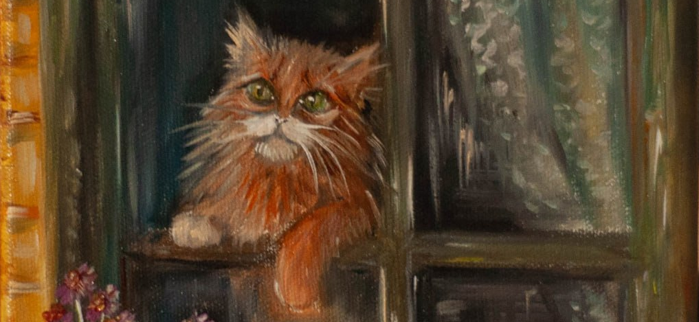 Мой рисунок: картина маслом «Деревенский Василий»