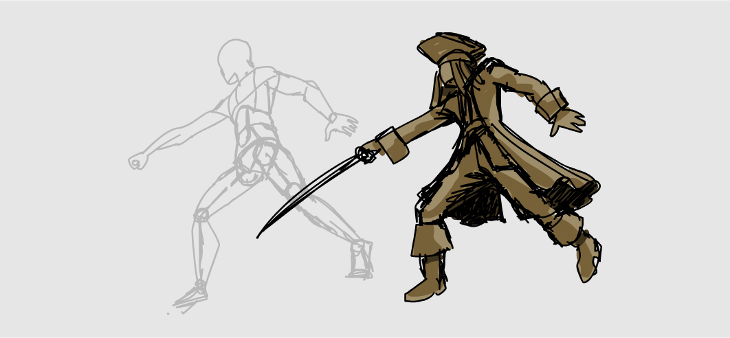 Мои рисунки: Джек Воробей и прочие кракены