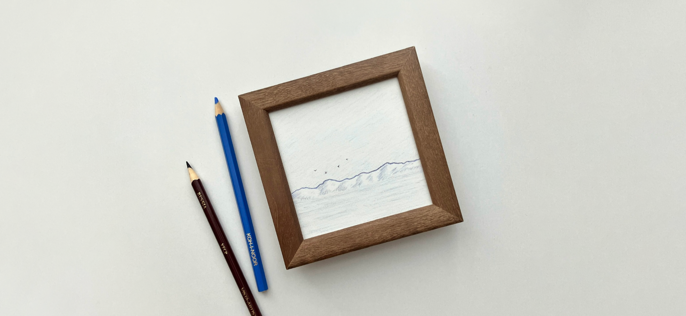 Мой рисунок: горы цветными карандашами