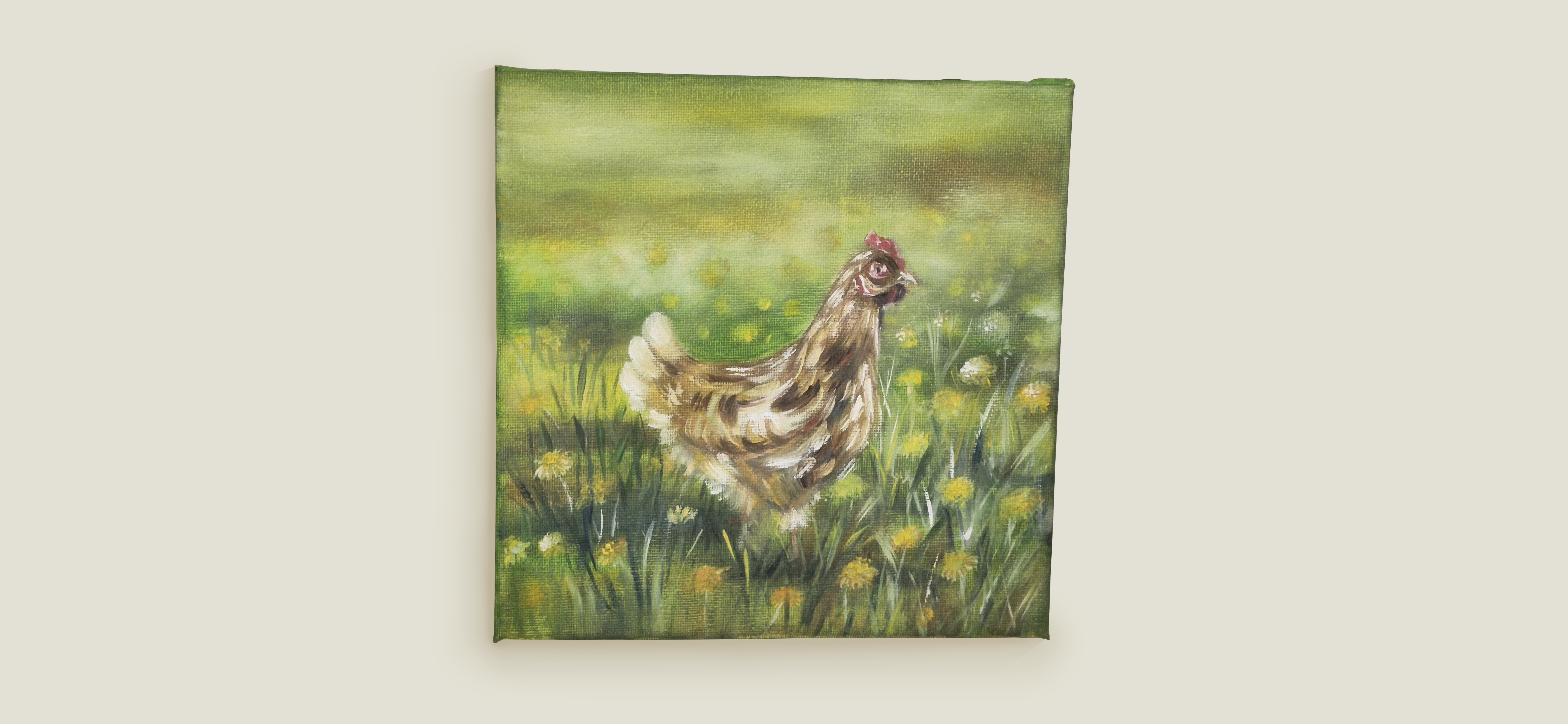 Мой рисунок: картина маслом «Курочкино лето»