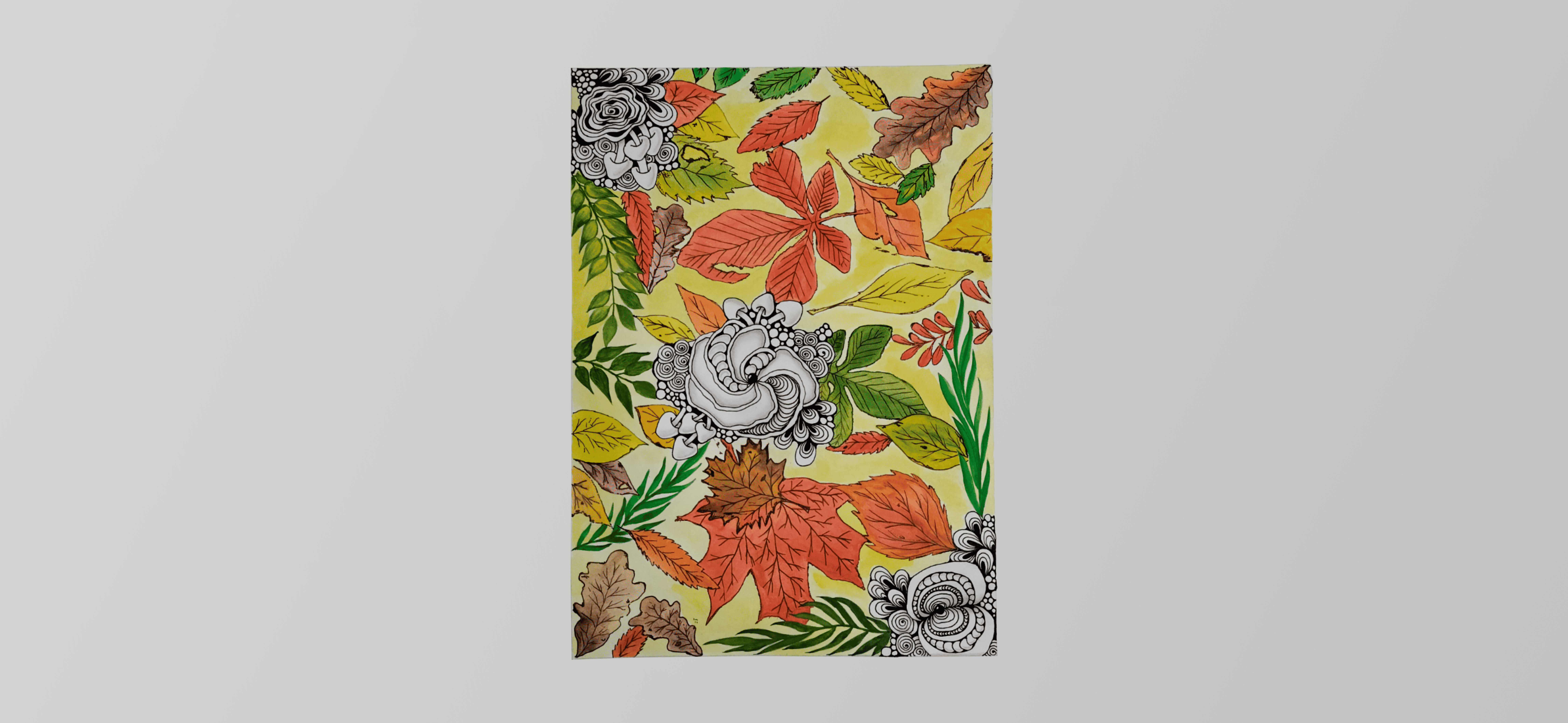 Мой рисунок: «Осень» в стиле зентангл