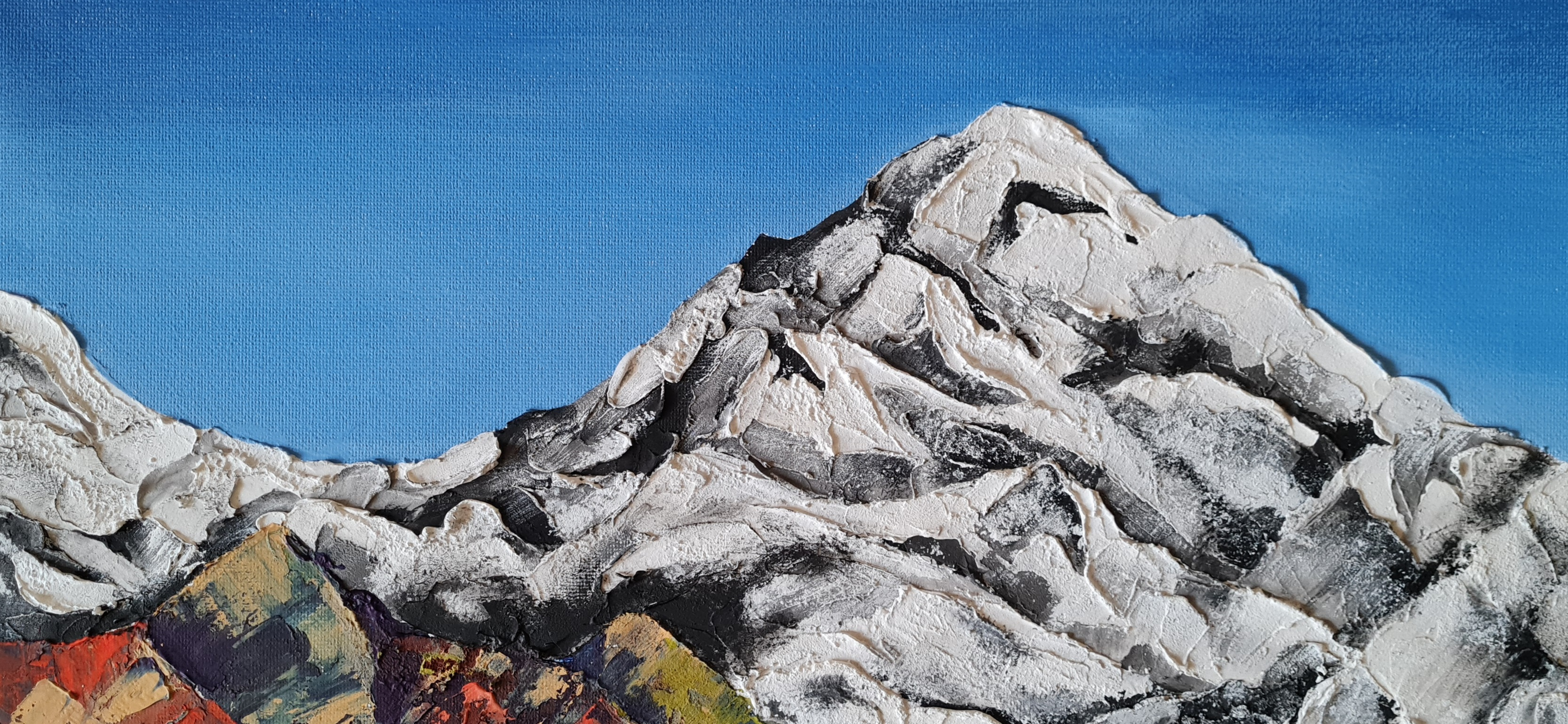 Мои рисунки: серия горных пейзажей в смешанной технике