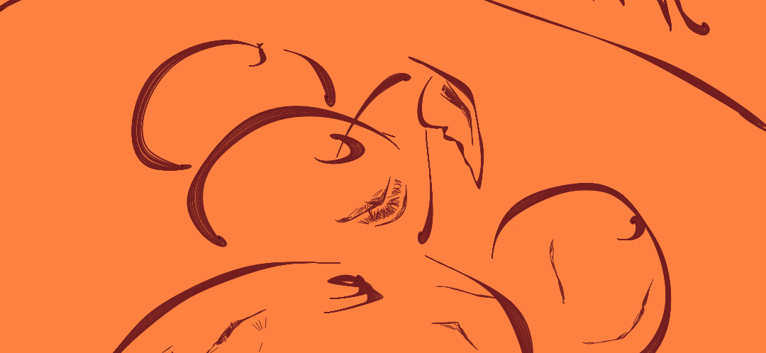 Мой рисунок: цифровой скетч «Мандариновое настроение»