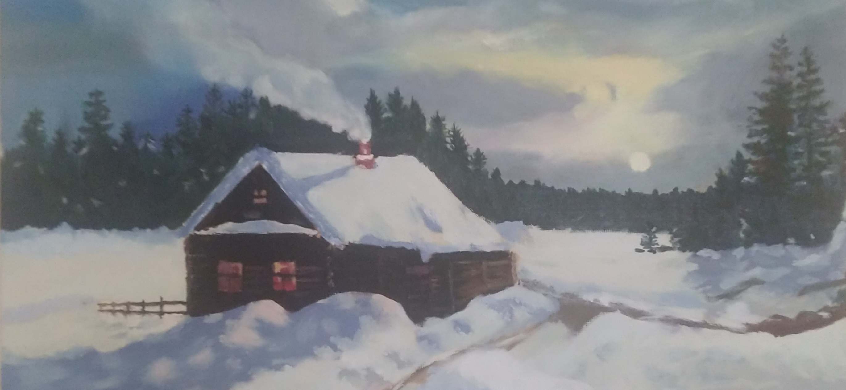 Мои рисунки: зимние пейзажи маслом