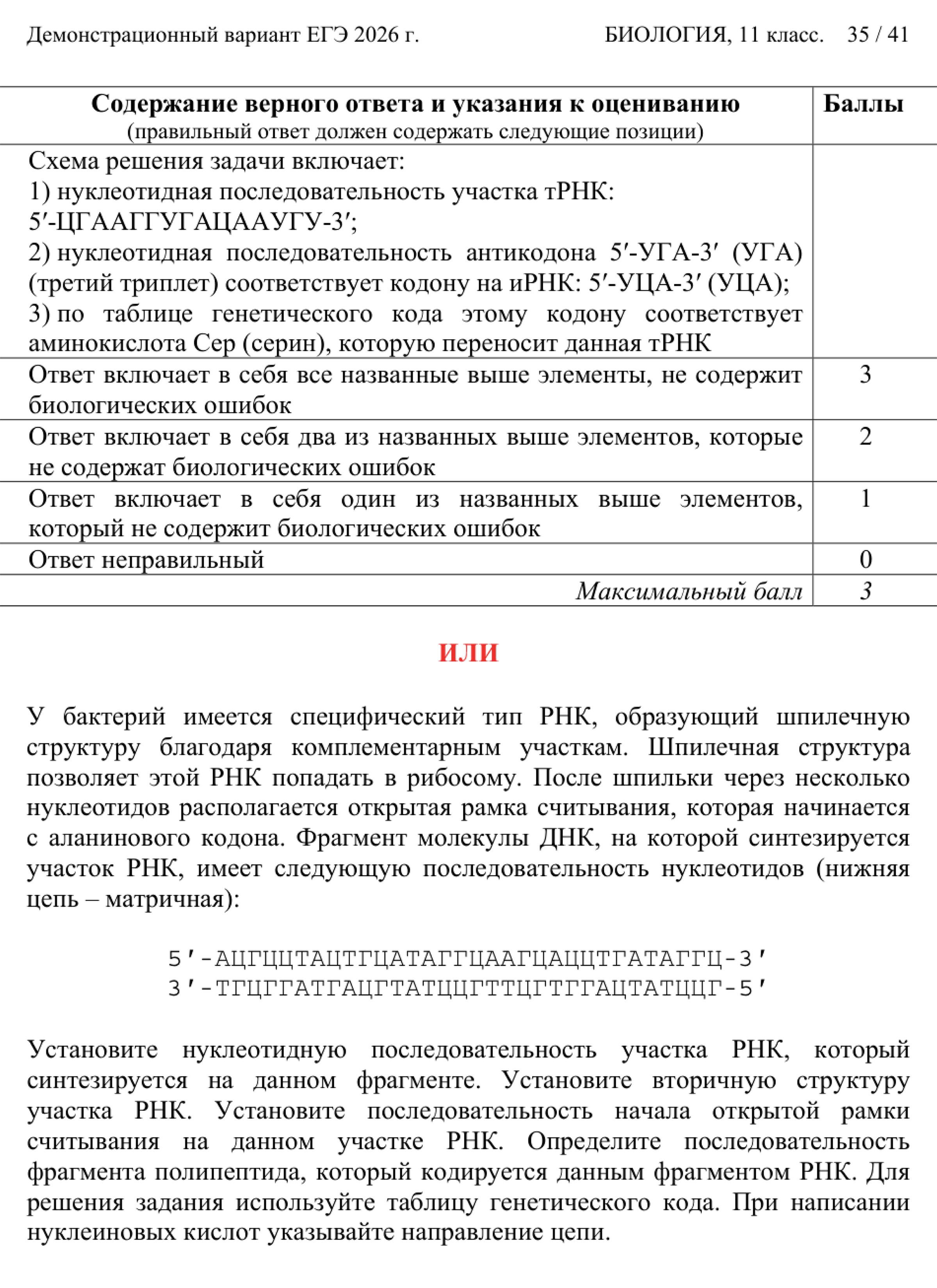 Последнее задание в экзамене с критериями оценивания. © fipi.ru