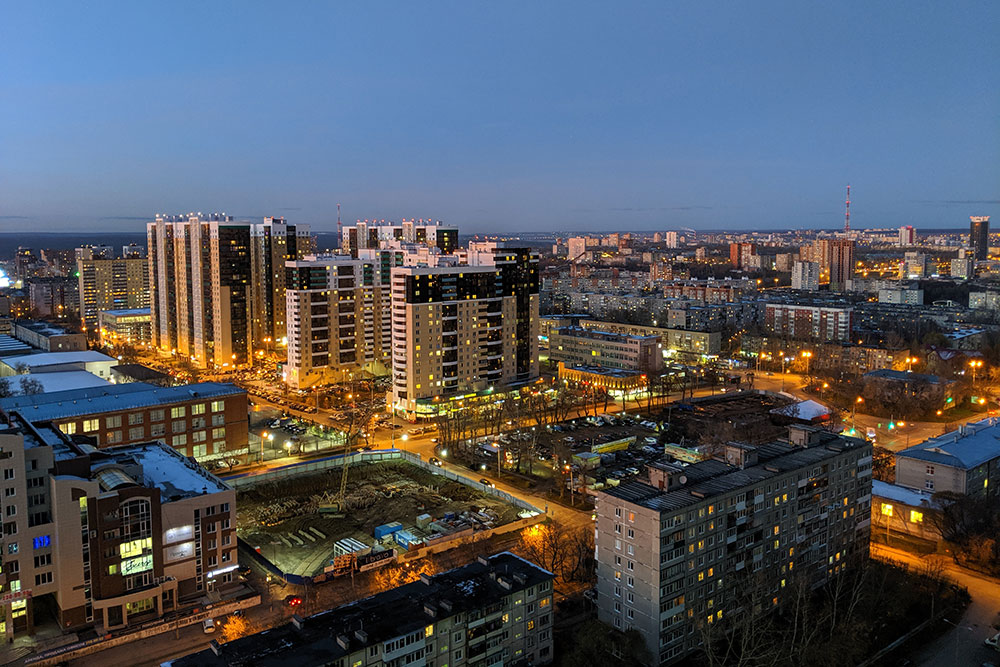 Вид на город в районе улицы Чернышевского