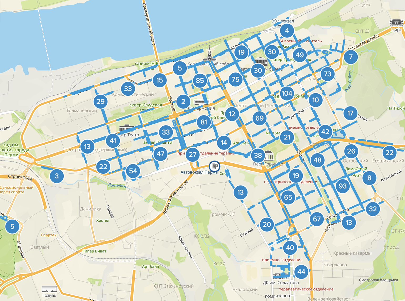 Зона платной парковки. Источник: permparking.ru