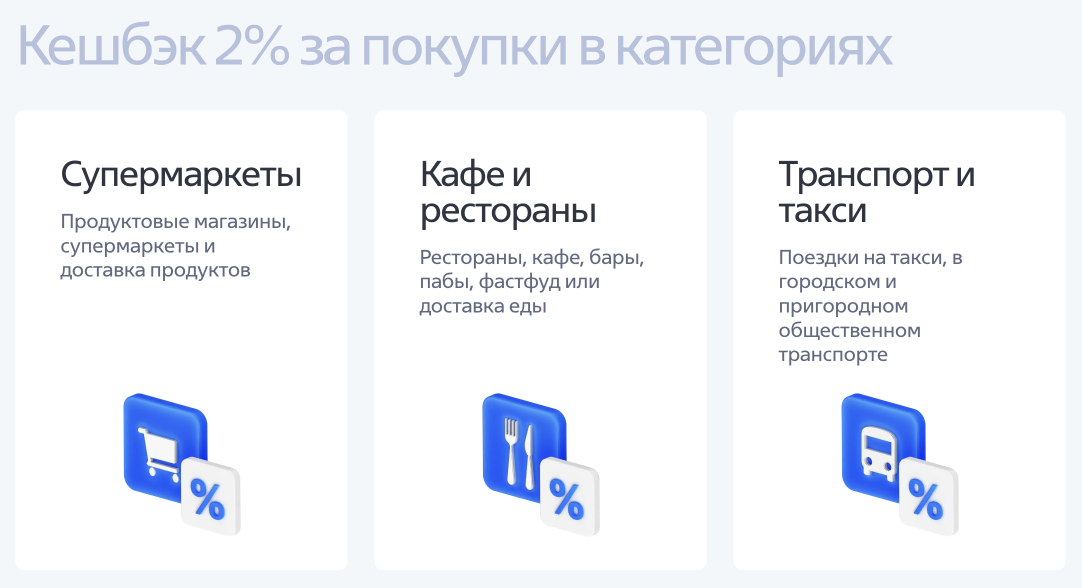 Условия повышенного кэшбэка для пользователей дебетовой карты ВТБ. Источник: vtb.ru