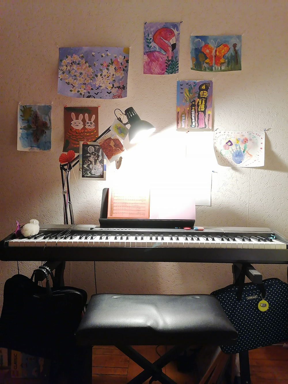 Мое рабочее место дома, электронное пианино Casio