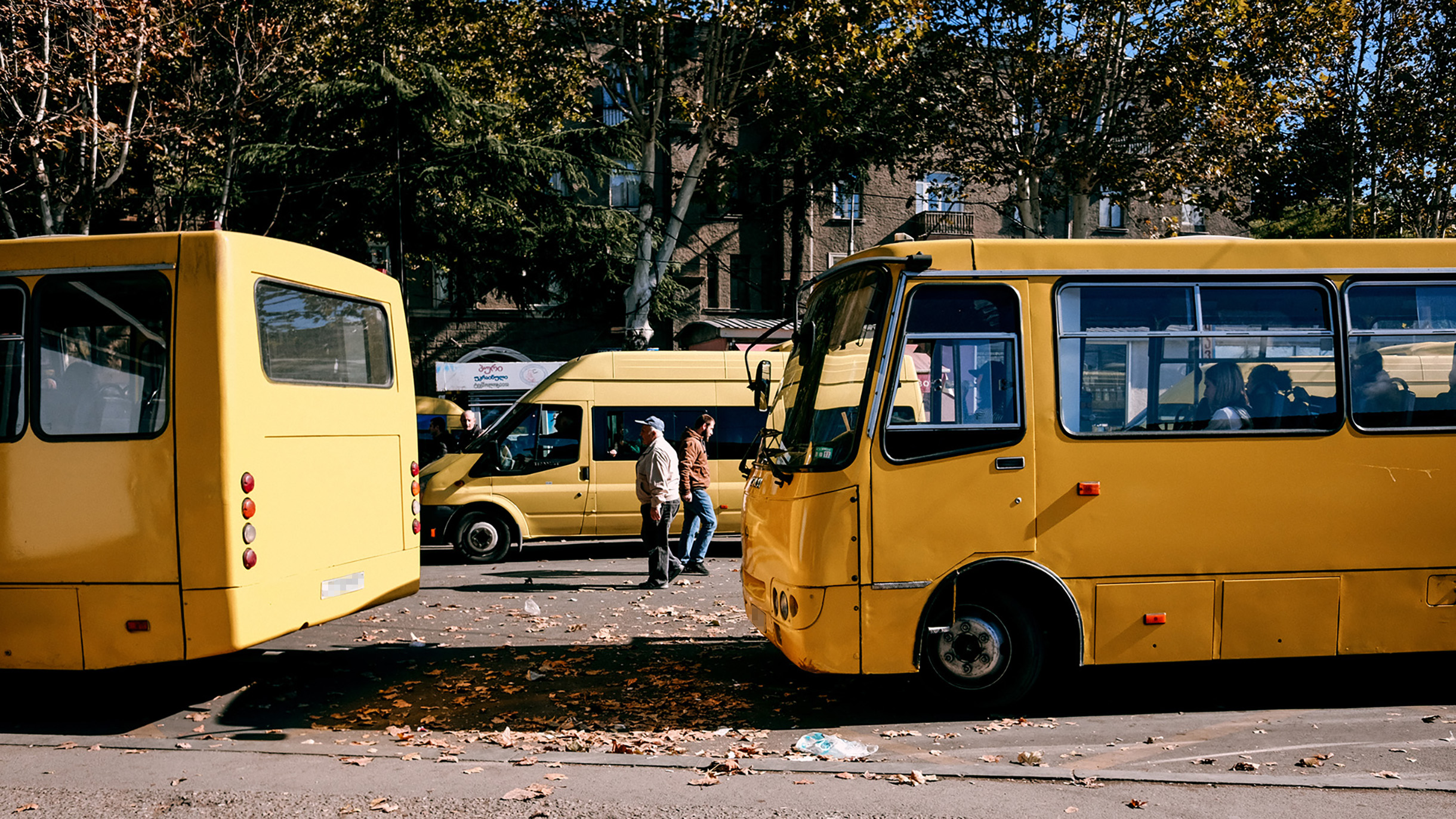 По городу можно перемещаться на метро или наземном транспорте. Состояние автобусов и междугородних маршруток было сносным. Парк старый, но все пытаются держать в чистоте