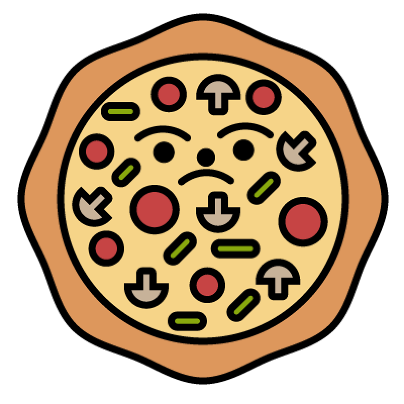 Пицца неровная