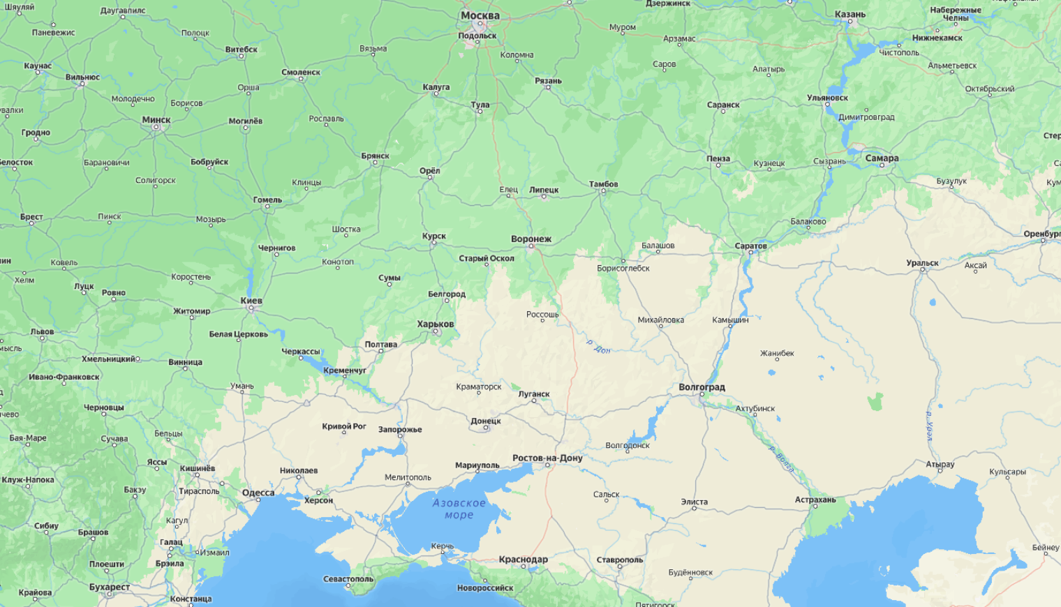 Длина трассы от Москвы до Новороссийска — 1542 км
